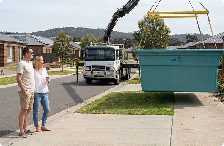 fibreglass pool delivery sunburry