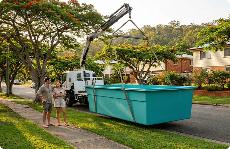 pool delivery western brisbane